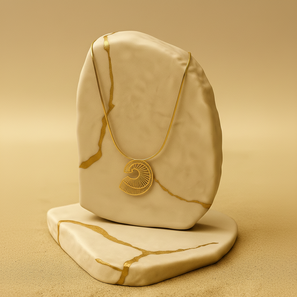 Choker Laminada C Ping Organico Banh Ouro 18k- Cl02107