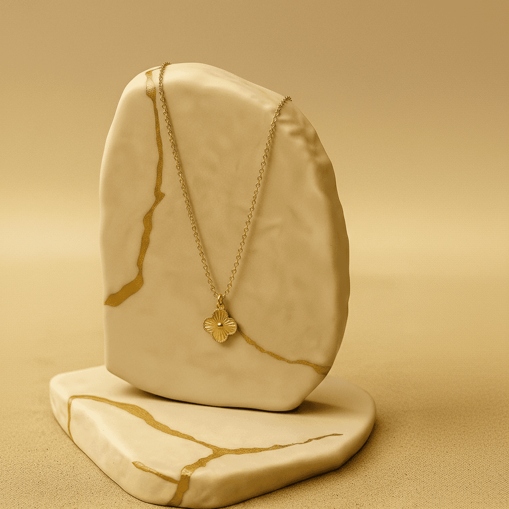 Gargantilha Trevos Banhado Ouro 18k - Clo2084