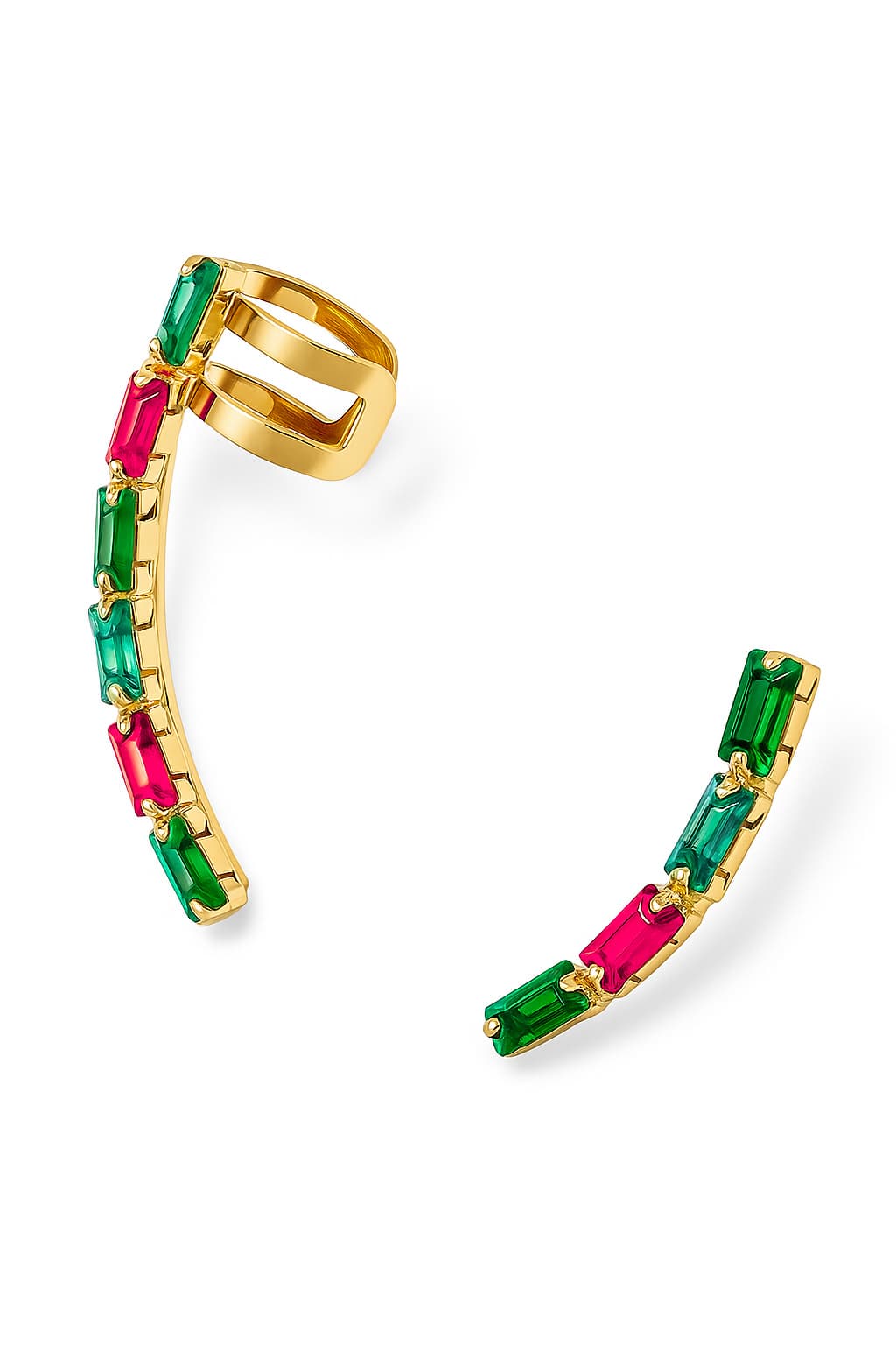 Brinco Ear Cuff Ped Palito Color Banh Ouro 18k - Bz551m